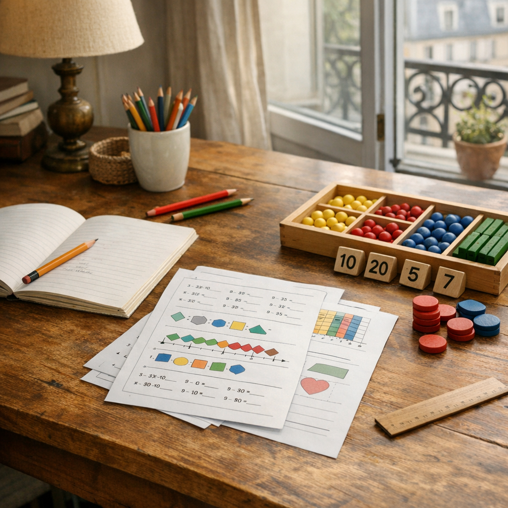Un exercice de maths CE2 PDF aide à réviser sans écran