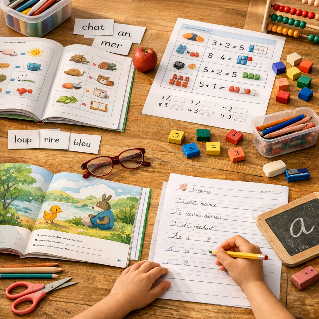 Matière par matière&nbsp;: français, maths, lecture et écriture